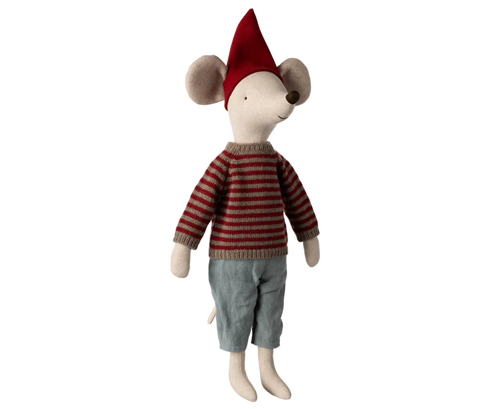 Maileg Baby Bunny - Light Blue Check