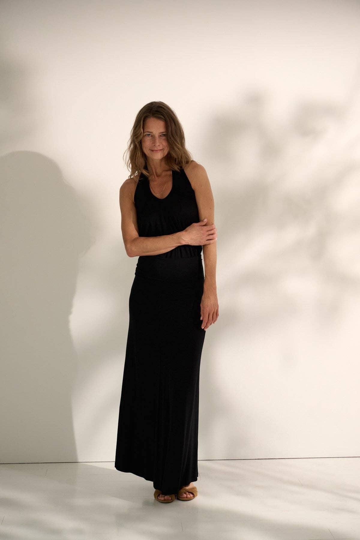 Hold me Top - schwarzes Neckholder-Top aus weichem Jersey: Schwarz / S