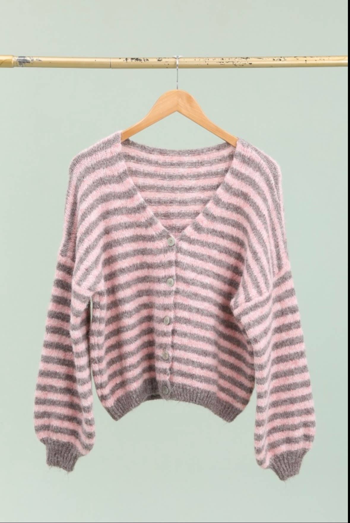 Gestreifte Weste REF. 51062: Fuchsia