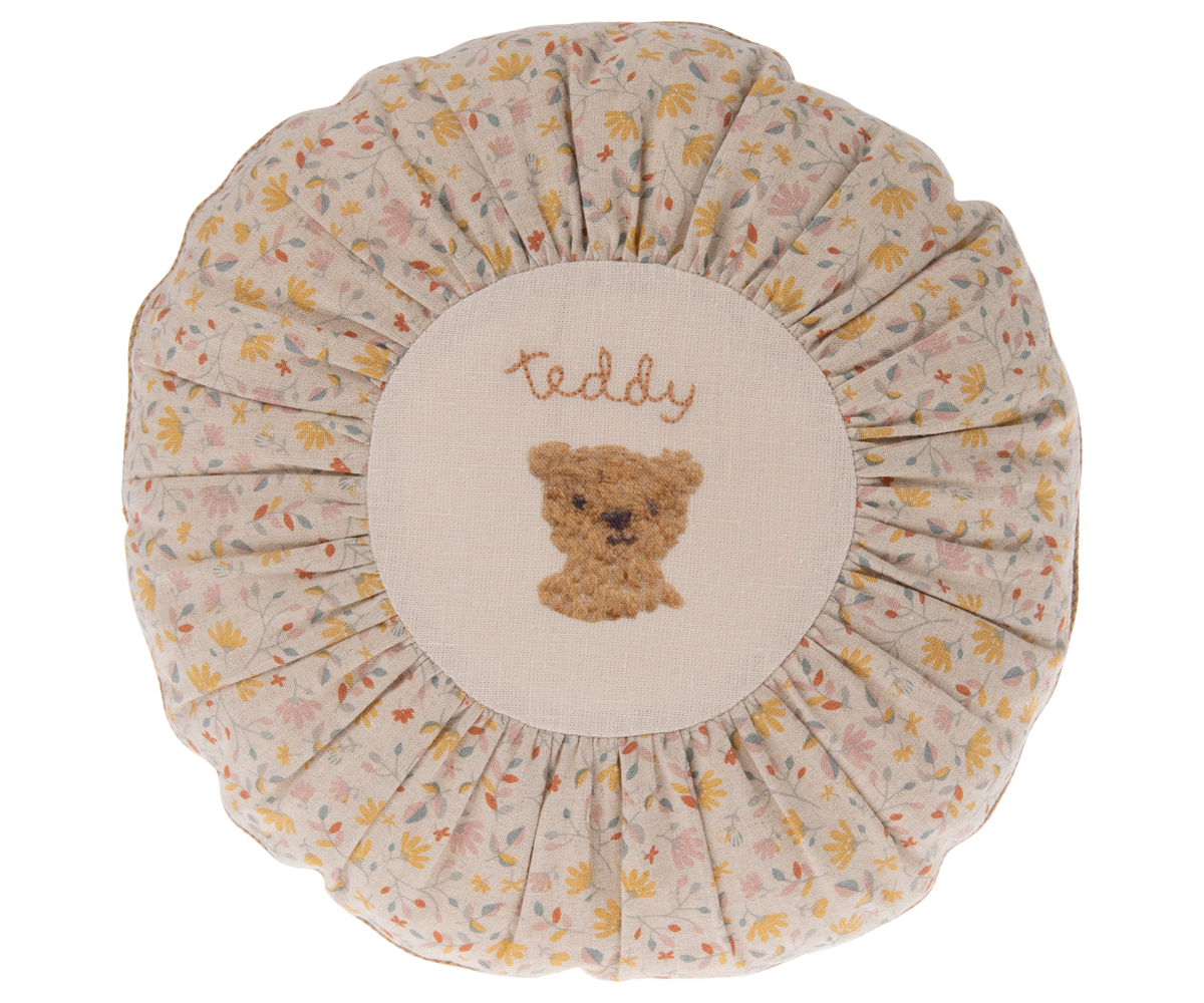 Kissen klein Teddy mit Blumen