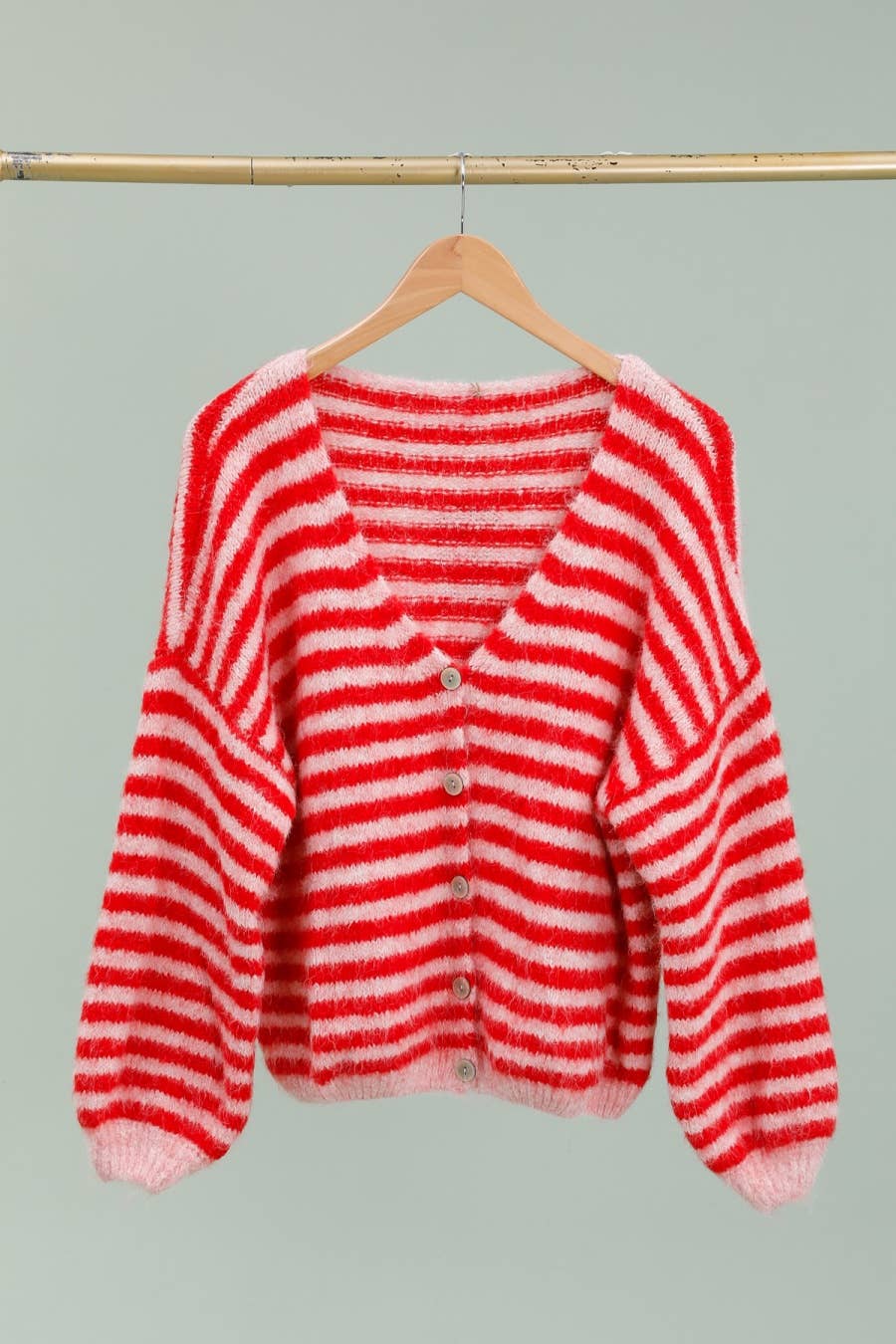 Gestreifte Weste REF. 51062: Fuchsia