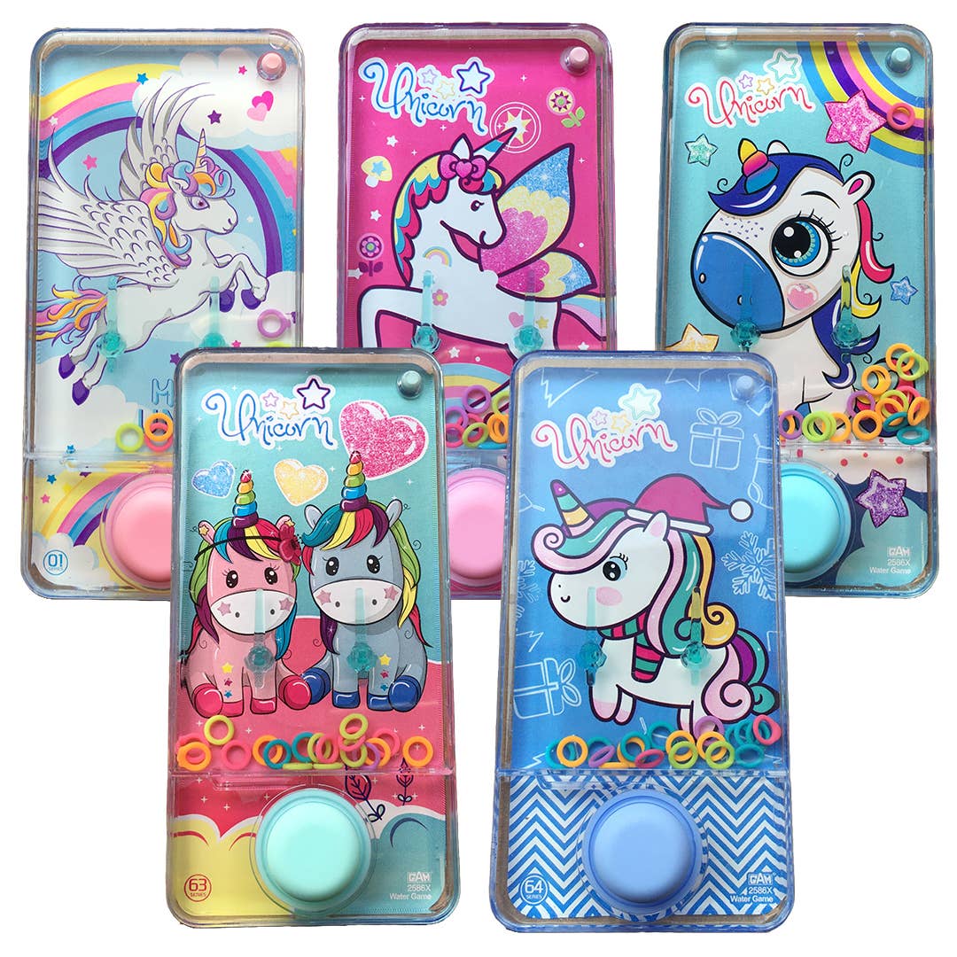 Einhorn-Wasserspiel, 6 verschiedene Designs im Display