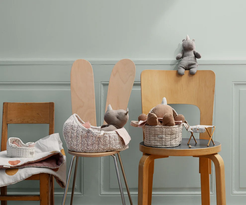 Maileg Baby Bunny - Light Blue Check