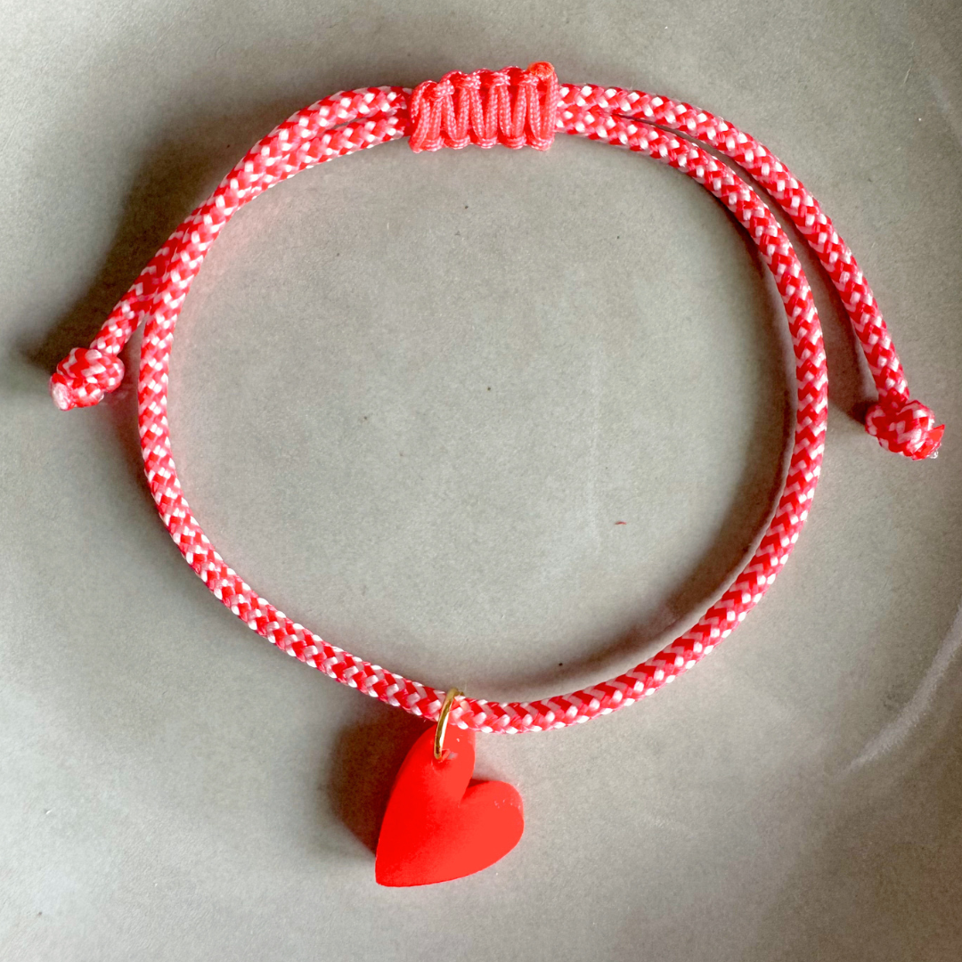 Armband Lume Charms | Herz Rot