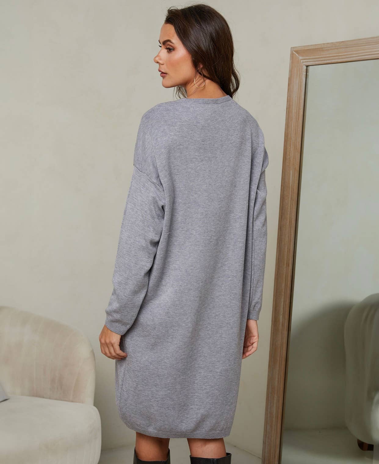 Strickkleid REF. 6111: Taupe