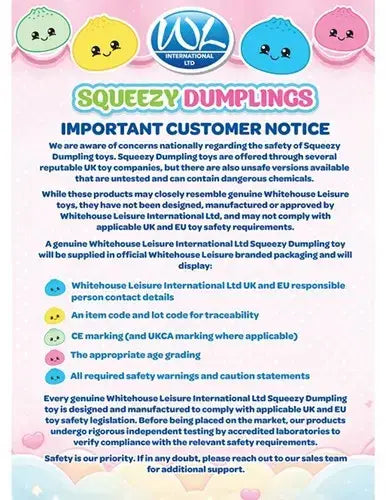 Kawaii Foodiez Surprise Squishy Dumpling 5,5 cm Perlen, 6er, sortiert