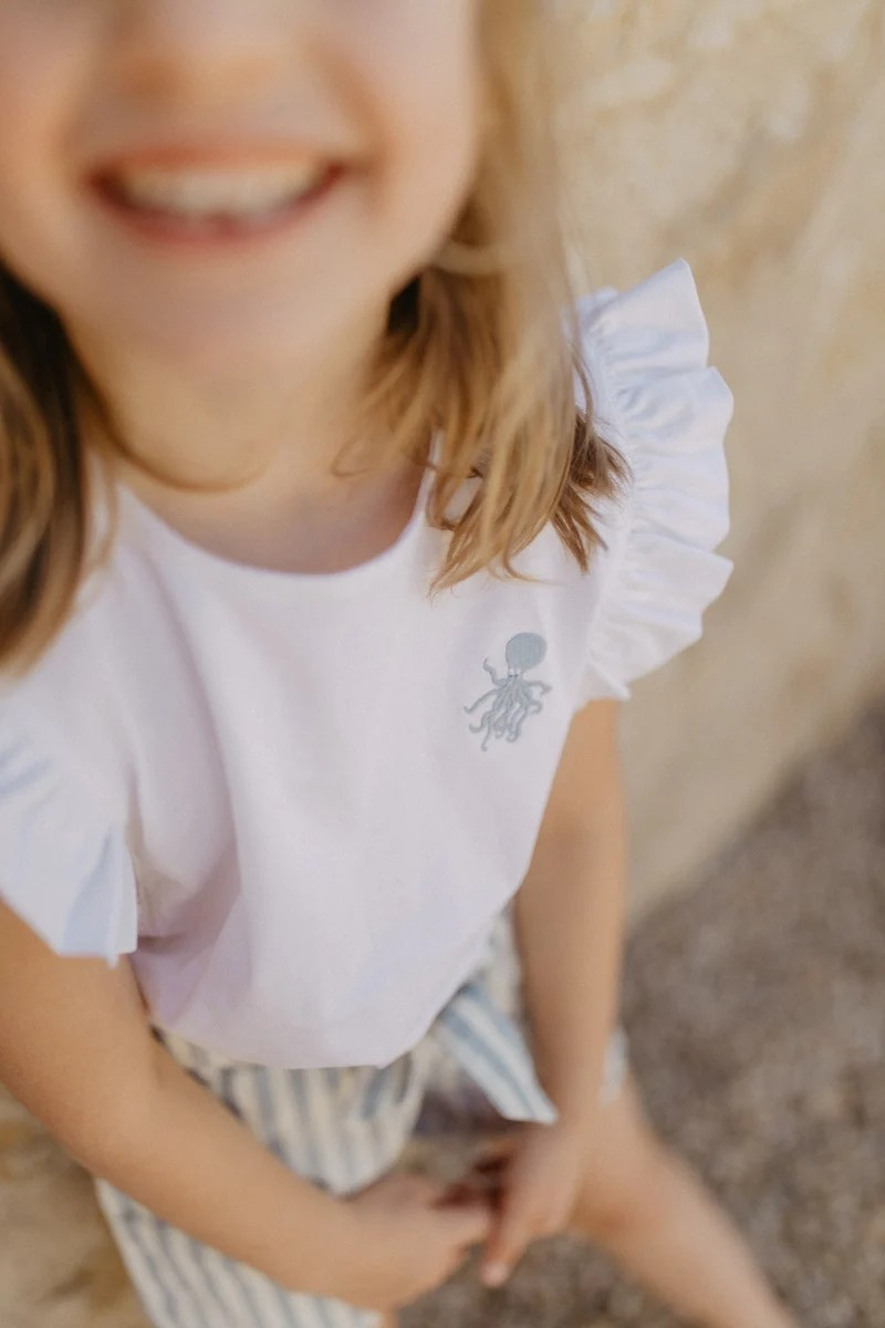 T-Shirt mit Rüschen 'Octopus'