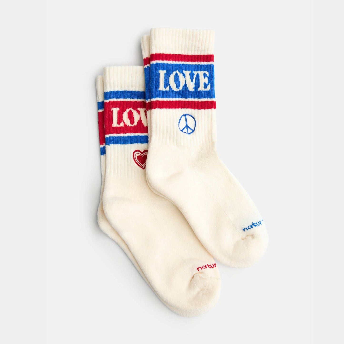 Bio-Socken Geschenkset - 2er Set Tennissocken Peace & Love: 36/40