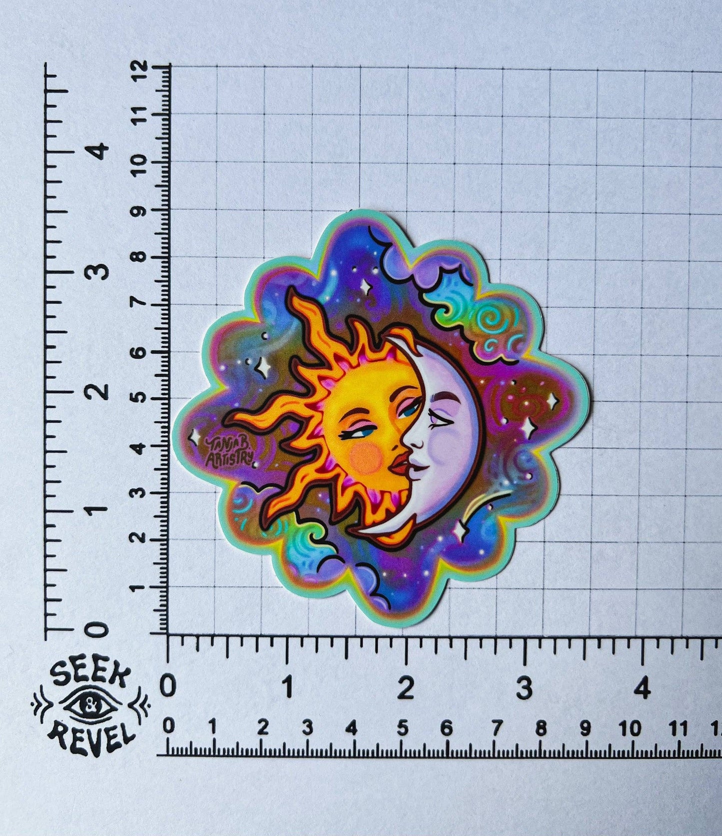Sonne und Mond - Aufkleber