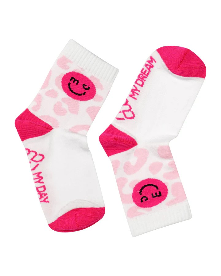 Socken 'Leo Neon Pink'