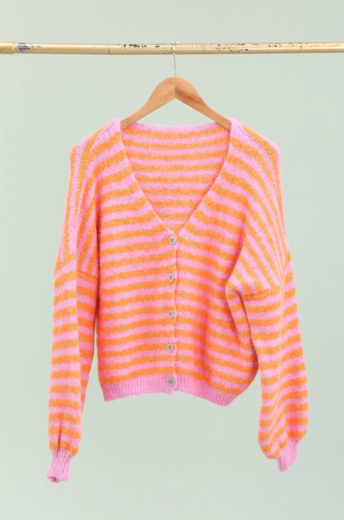 Gestreifte Weste REF. 51062: Fuchsia
