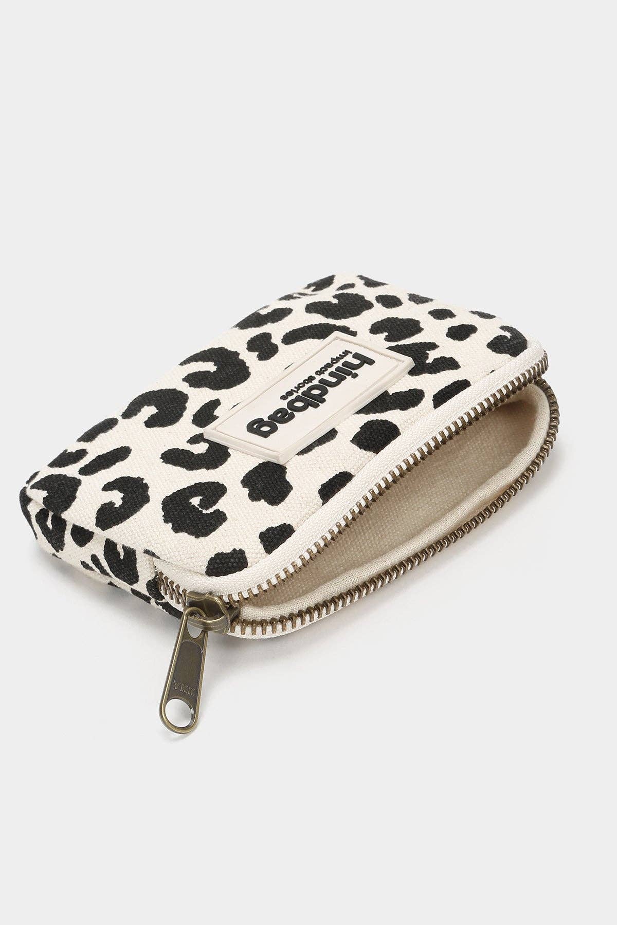 Lili Leopard Portemonnaie in Ecru