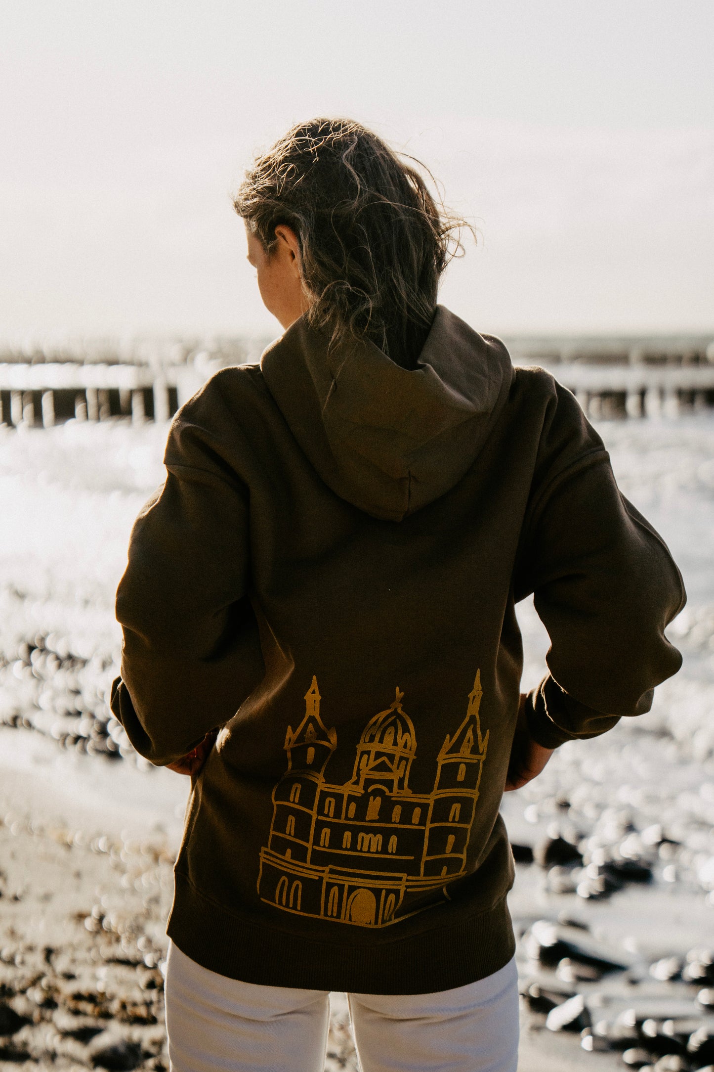 Schweriner Schloss Hoodie Goldbraun