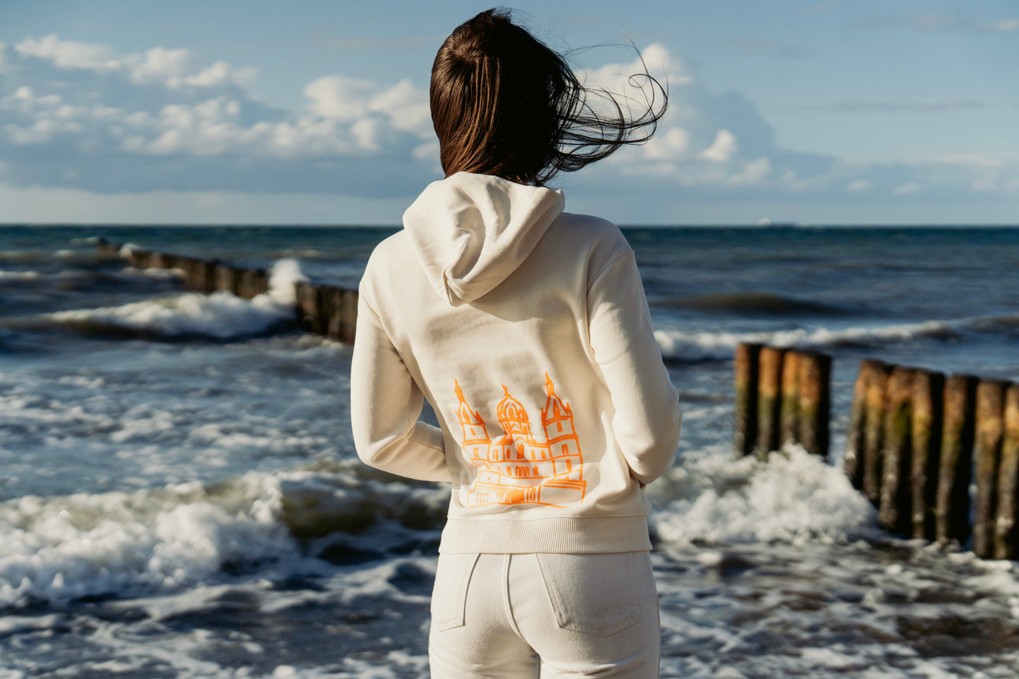 Schweriner Schloss Hoodie Sunrise Cream