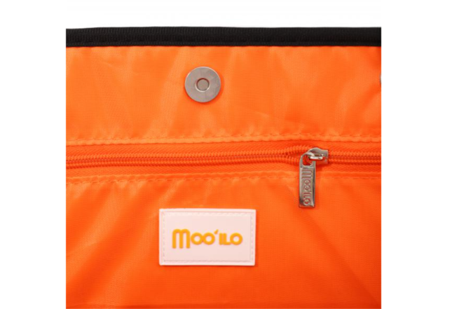Neopren Tasche Leo Metallic L White - Silber / Orange