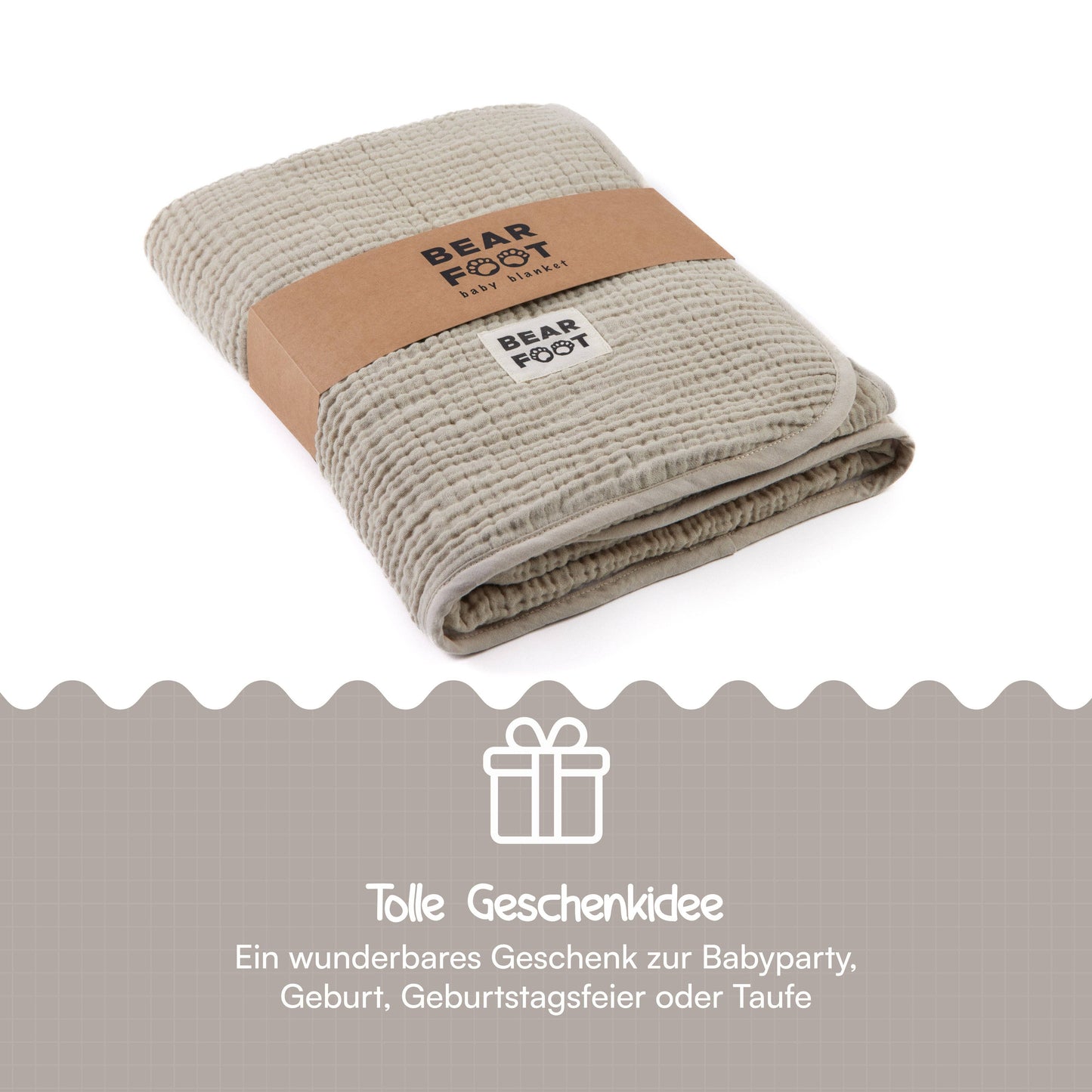 Babydecke Musselin - creme