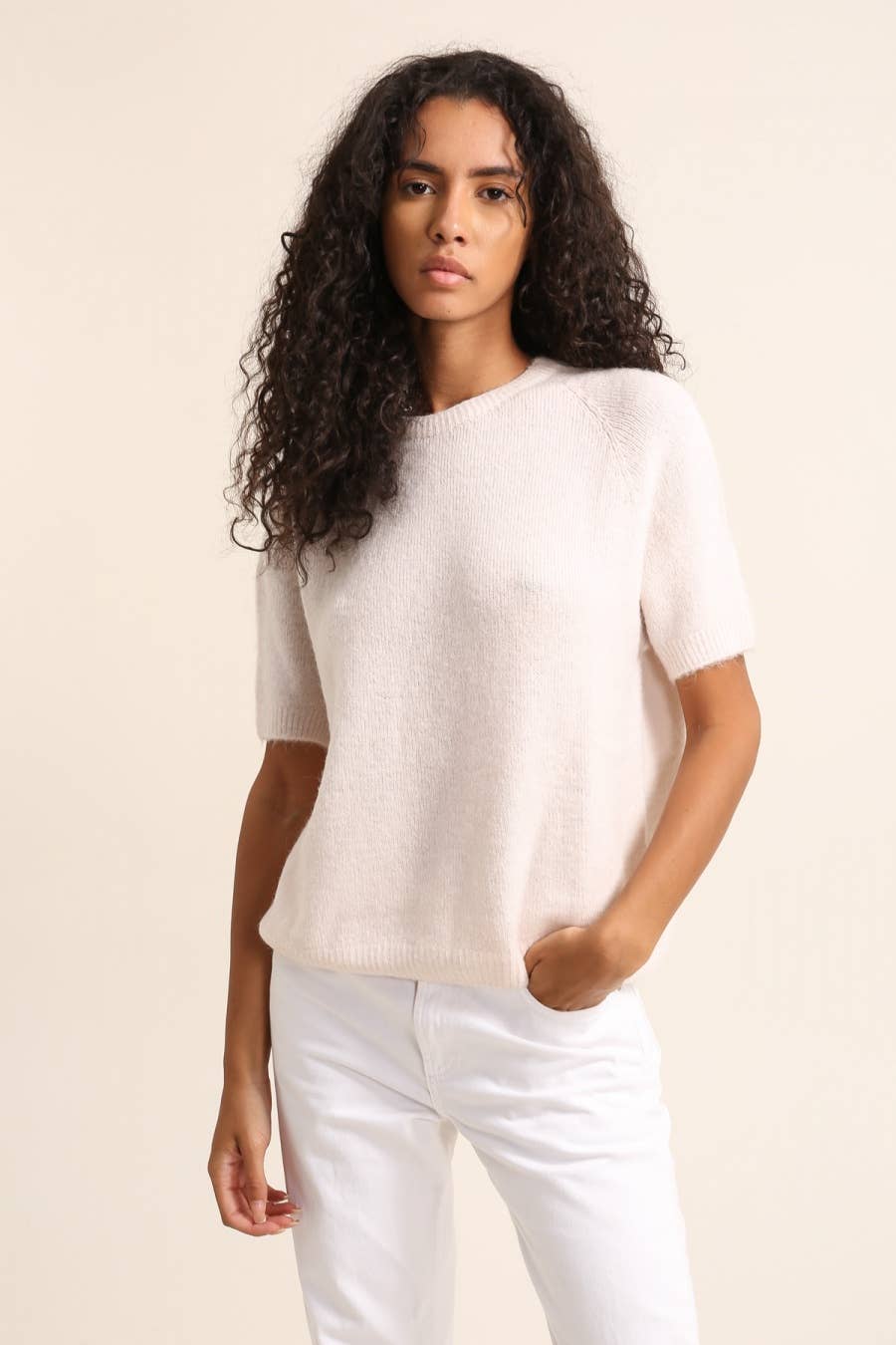 PULLOVER AUS ALPAKA REF 1012: PERSIMMON