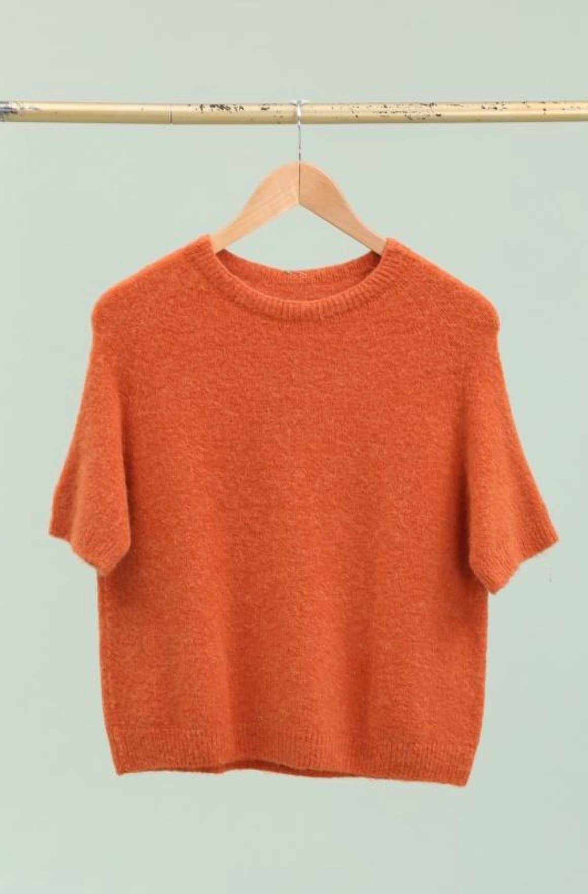 PULLOVER AUS ALPAKA REF 1012: PERSIMMON