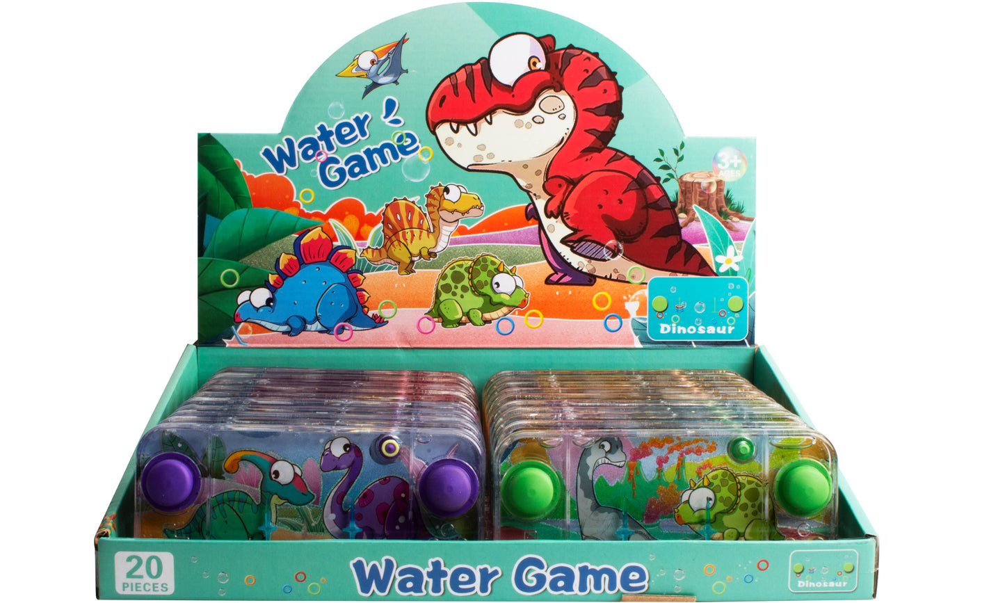 Dino-Wasserspiel horizontal, 3 verschiedene Motive im Display