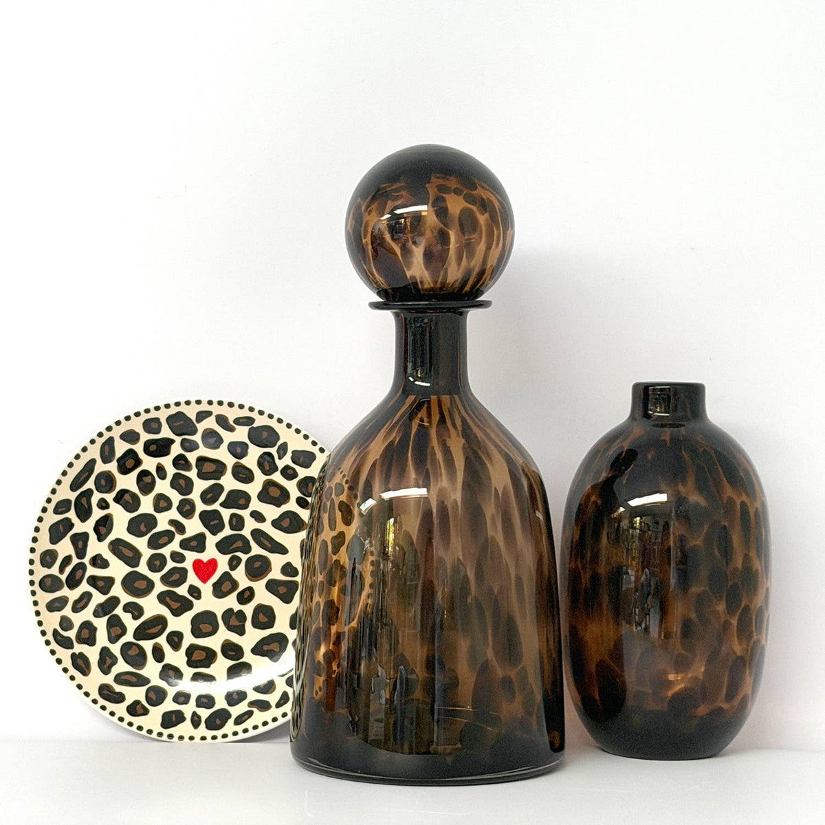 Set aus 4 Desserttellern mit Leopardenmuster Ø 19 cm