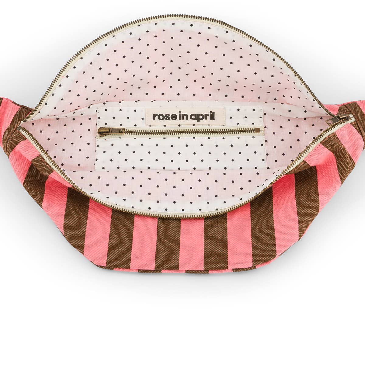 GÜRTELTASCHE STREIFEN FUNKY PINK / OLIVE