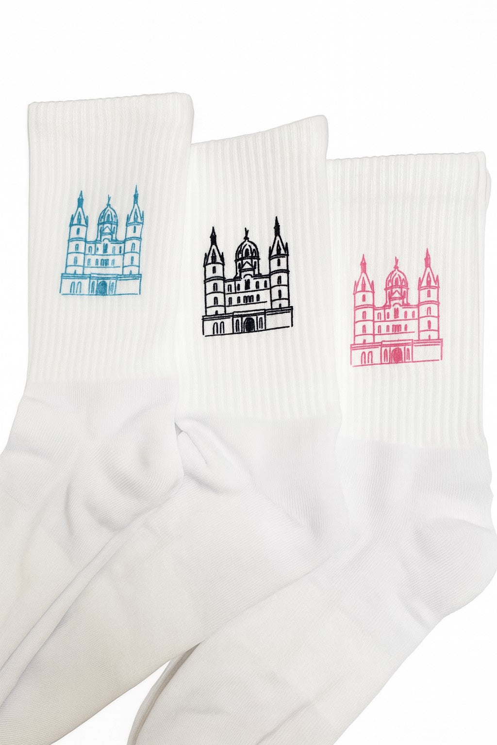 Schweriner Schloss Socken 'Sternenstaub-Schwarz'