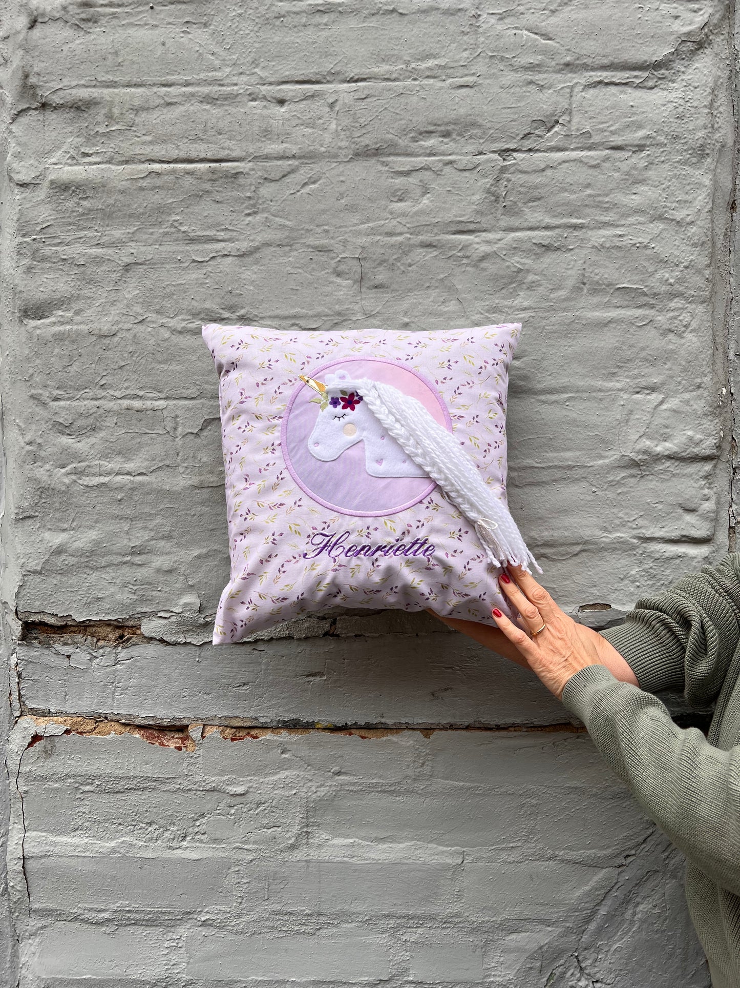 PERSONALISIERTES KISSEN 'EINHORN'