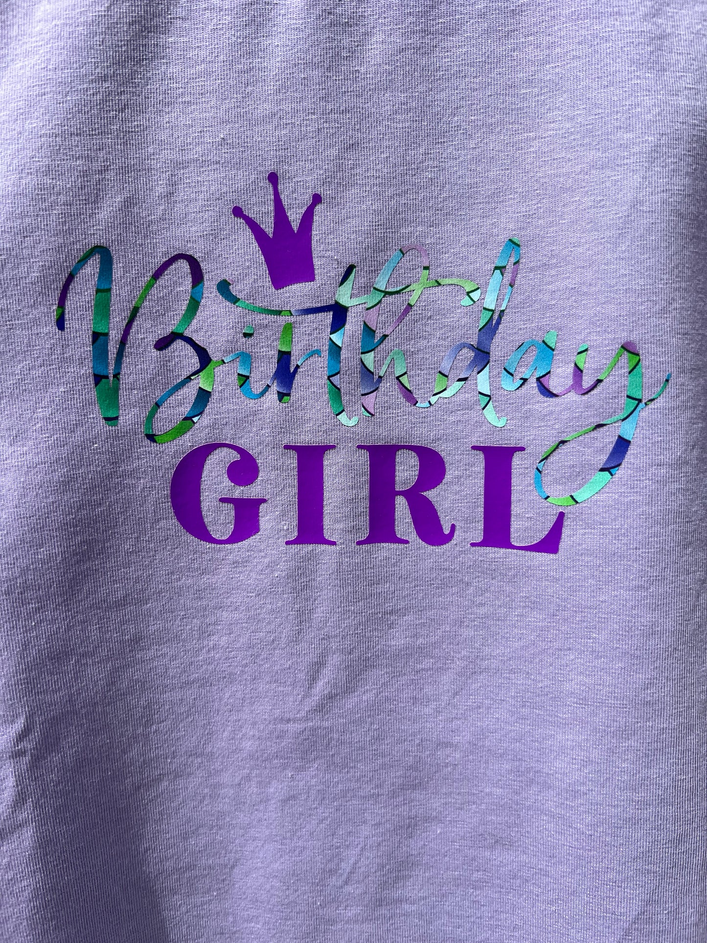 Geburtstags T-Shirt 'Birthday Girl lila'