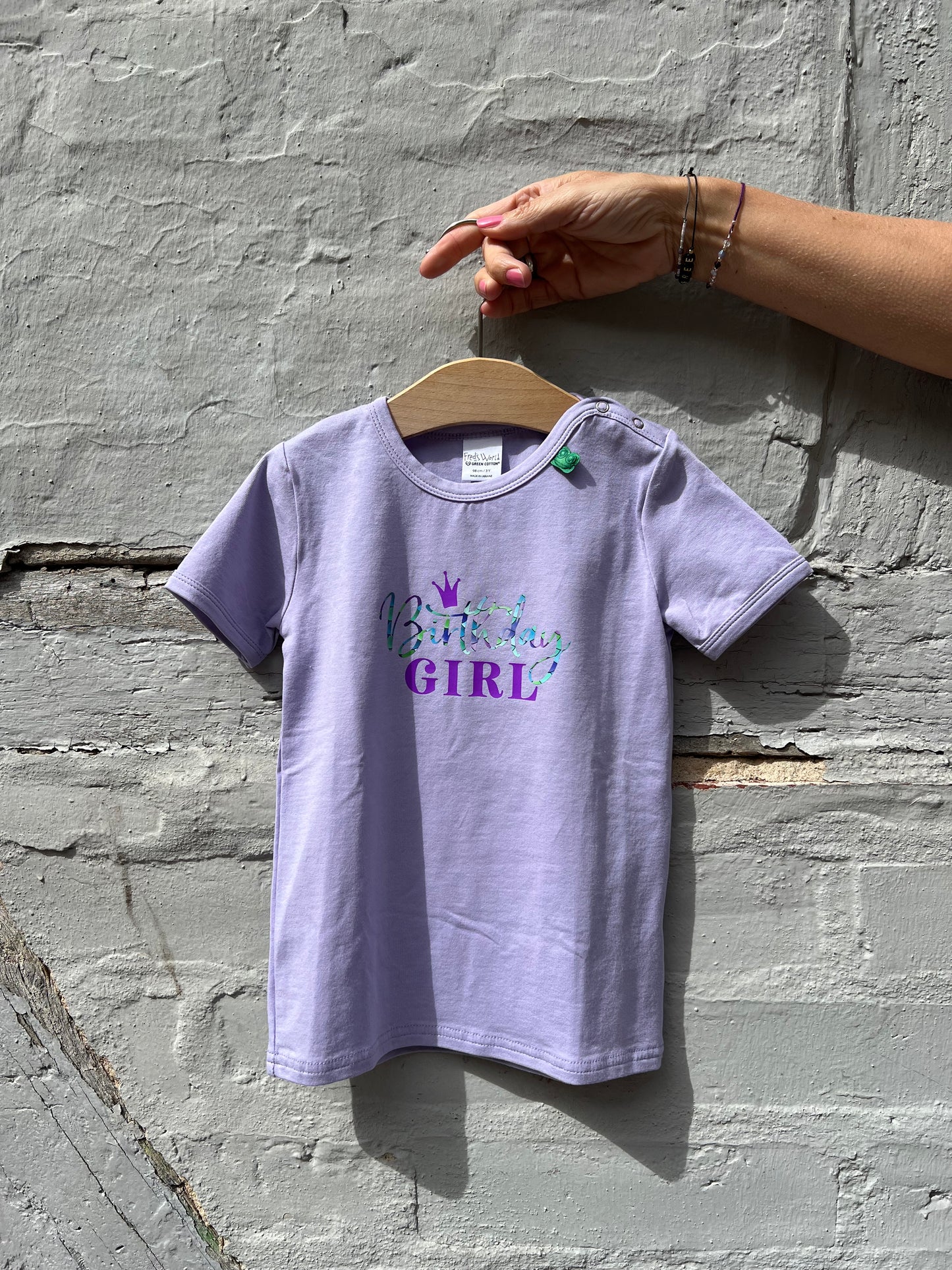 Geburtstags T-Shirt 'Birthday Girl lila'