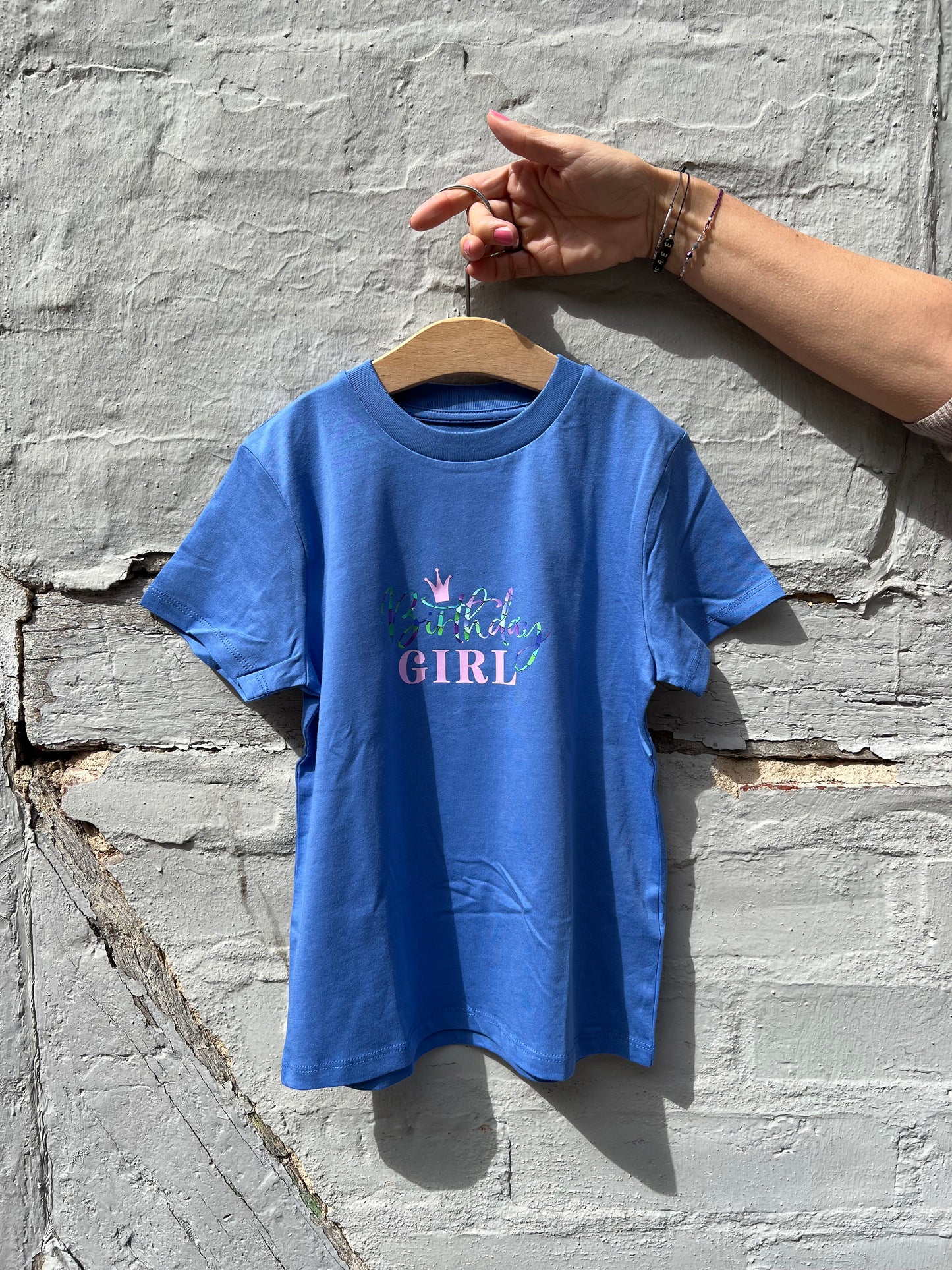 Geburtstags T-Shirt 'Birthday Girl blau'