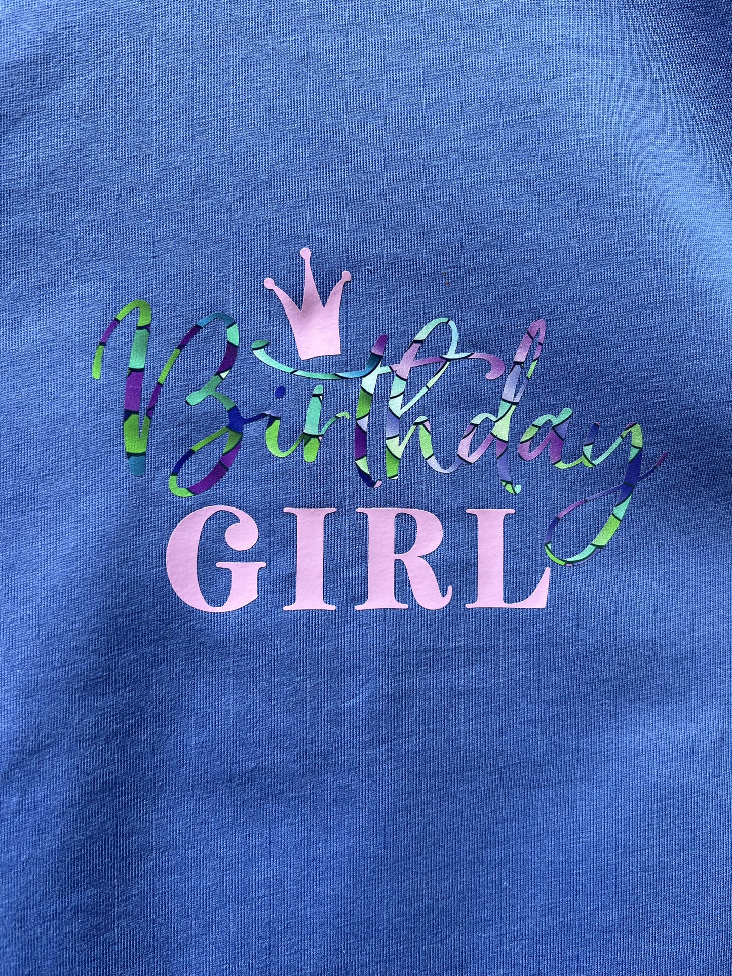 Geburtstags T-Shirt 'Birthday Girl blau'