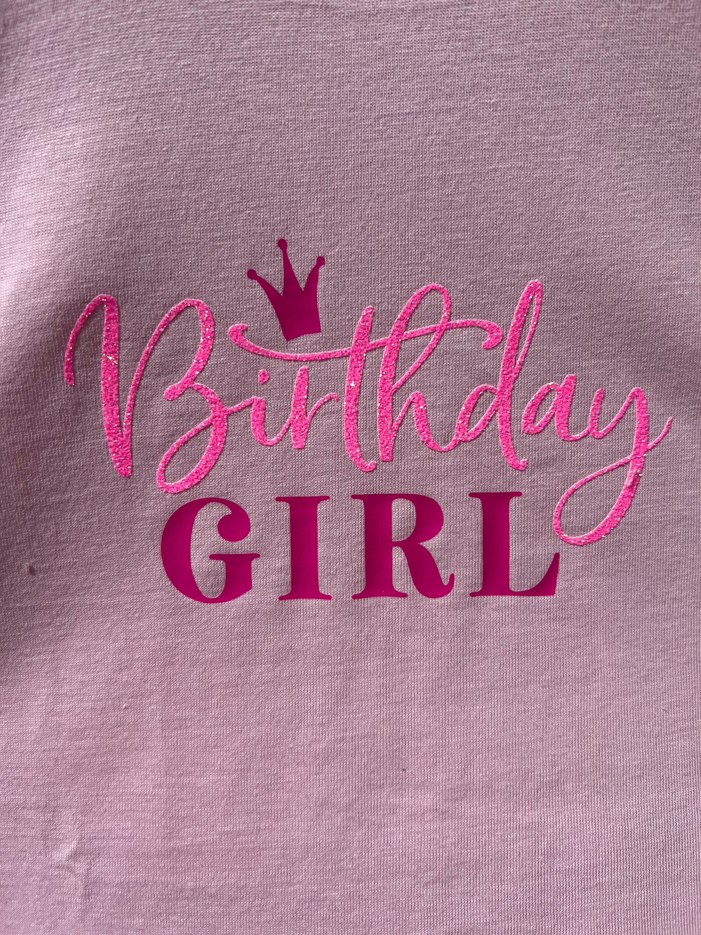 Geburtstags T-Shirt 'Birthday Girl rosa'