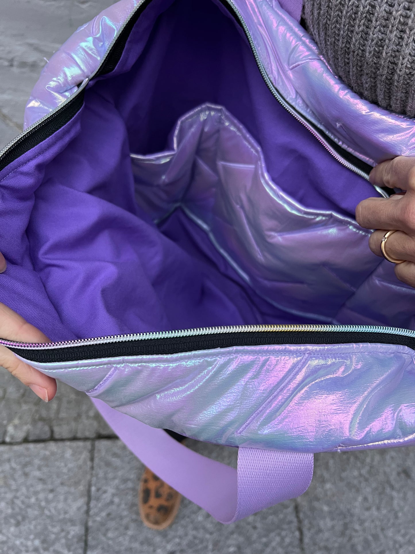 statement clutch made of velvet