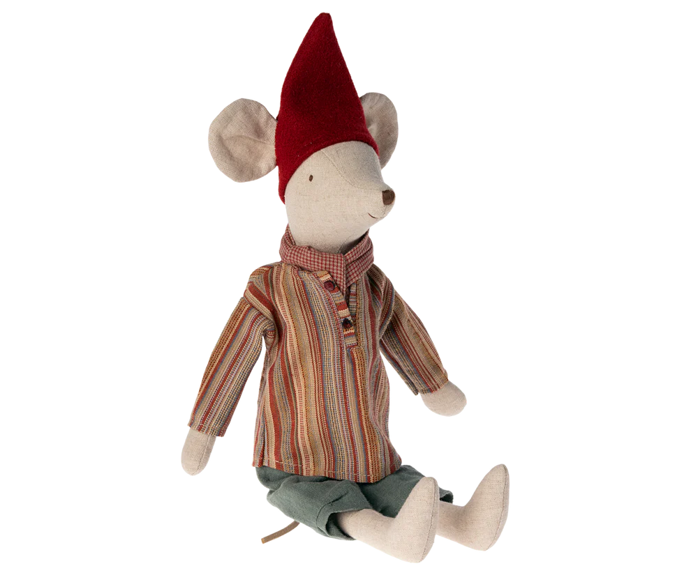 Maileg Baby Bunny - Light Blue Check