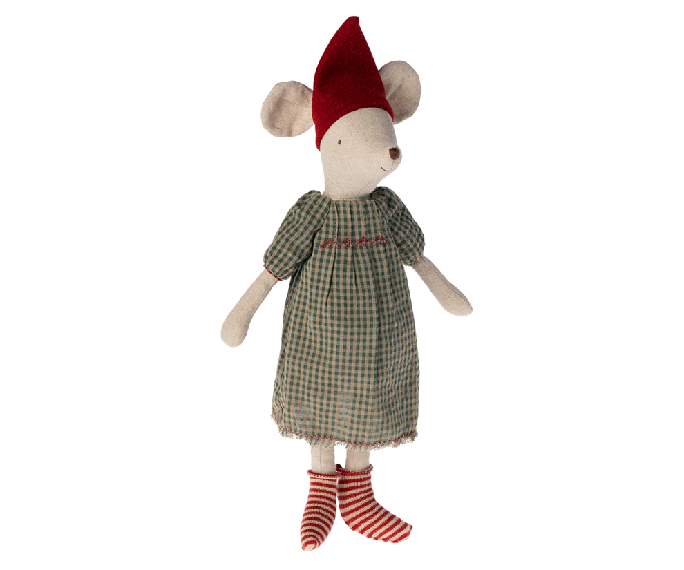 Maileg Baby Bunny - Light Blue Check