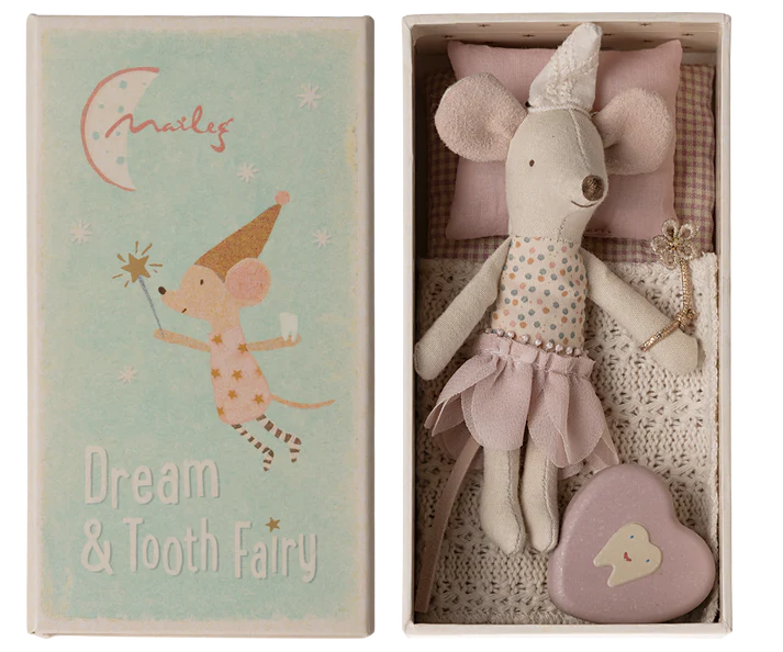 Maileg Baby Bunny - Light Blue Check
