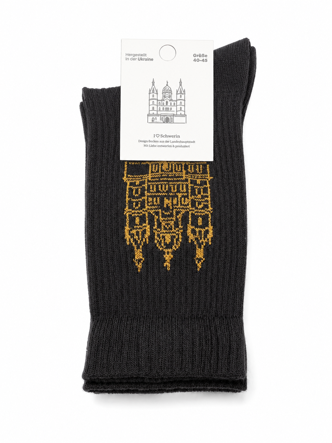 Schweriner Schloss Socken 'Royal Black'