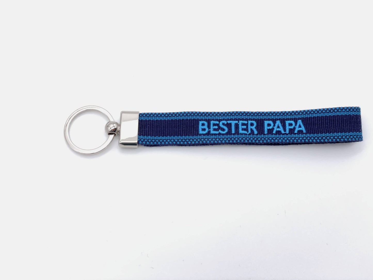 BESTER PAPA Schlüsselanhänger Keychain gewebt  bestickt