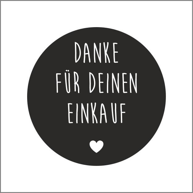 Etiketten - Danke Für Deinen Einkauf - 250 Stück
