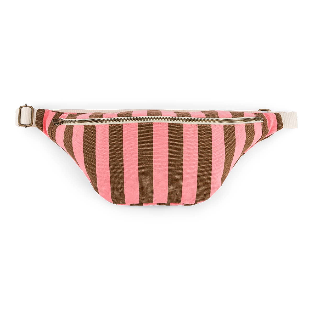 GÜRTELTASCHE STREIFEN FUNKY PINK / OLIVE