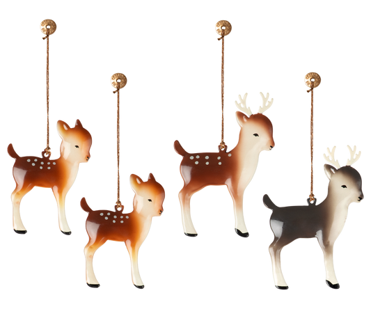 Maileg Metallornament, Bambi & Rentier Set