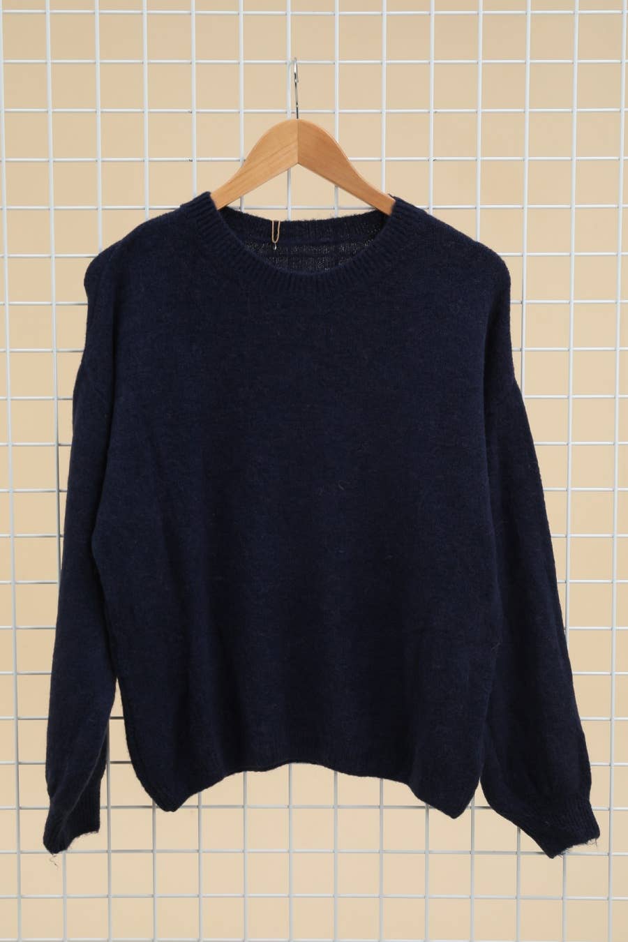 PULLOVER AUS ALPAKA REF 8004: MARINEBLAU