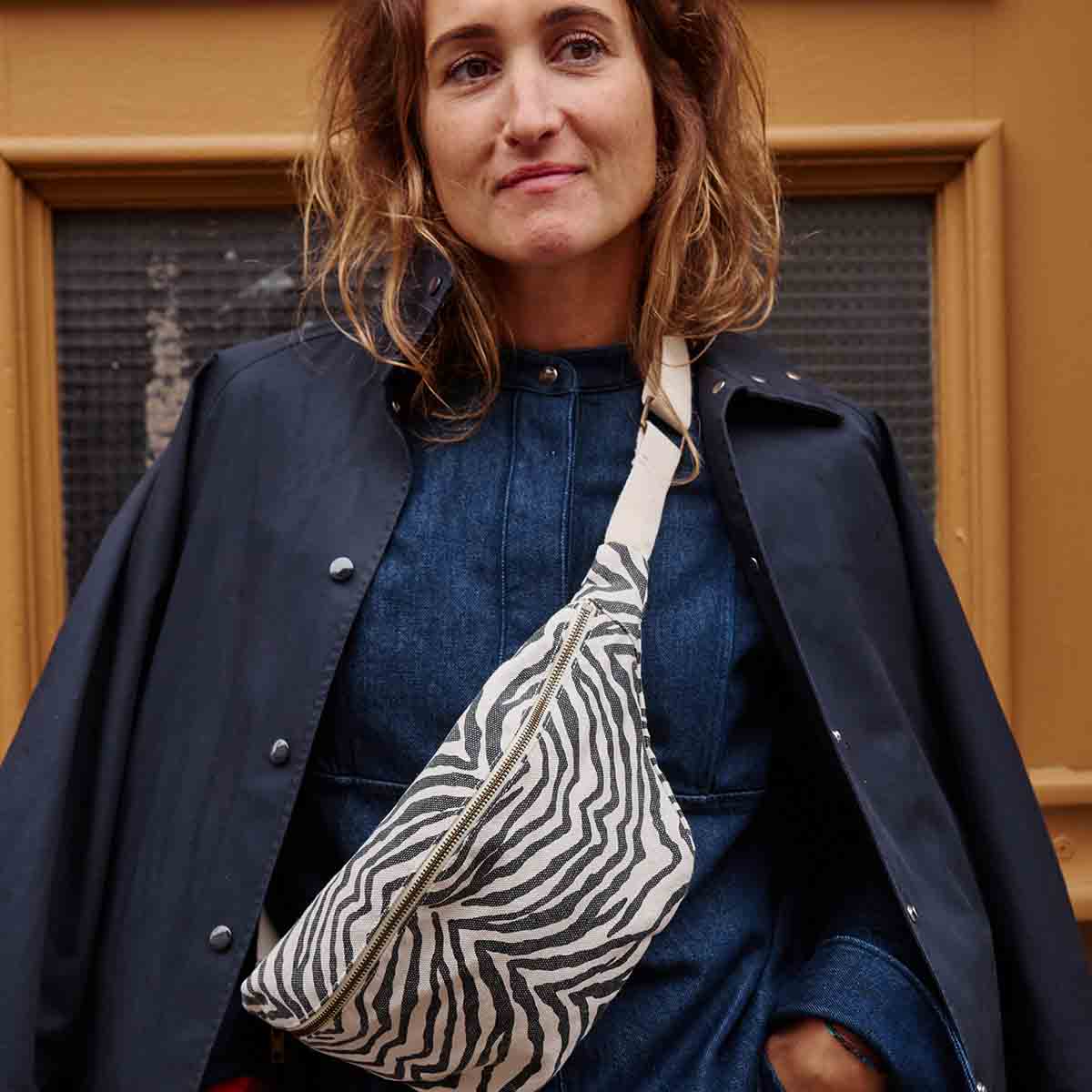 Damen Bauchtasche Zebrou Greige: GREIGE / ZEBROU