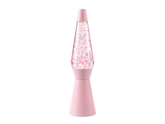 Spaceship Glitter Lampe Pastellrosa