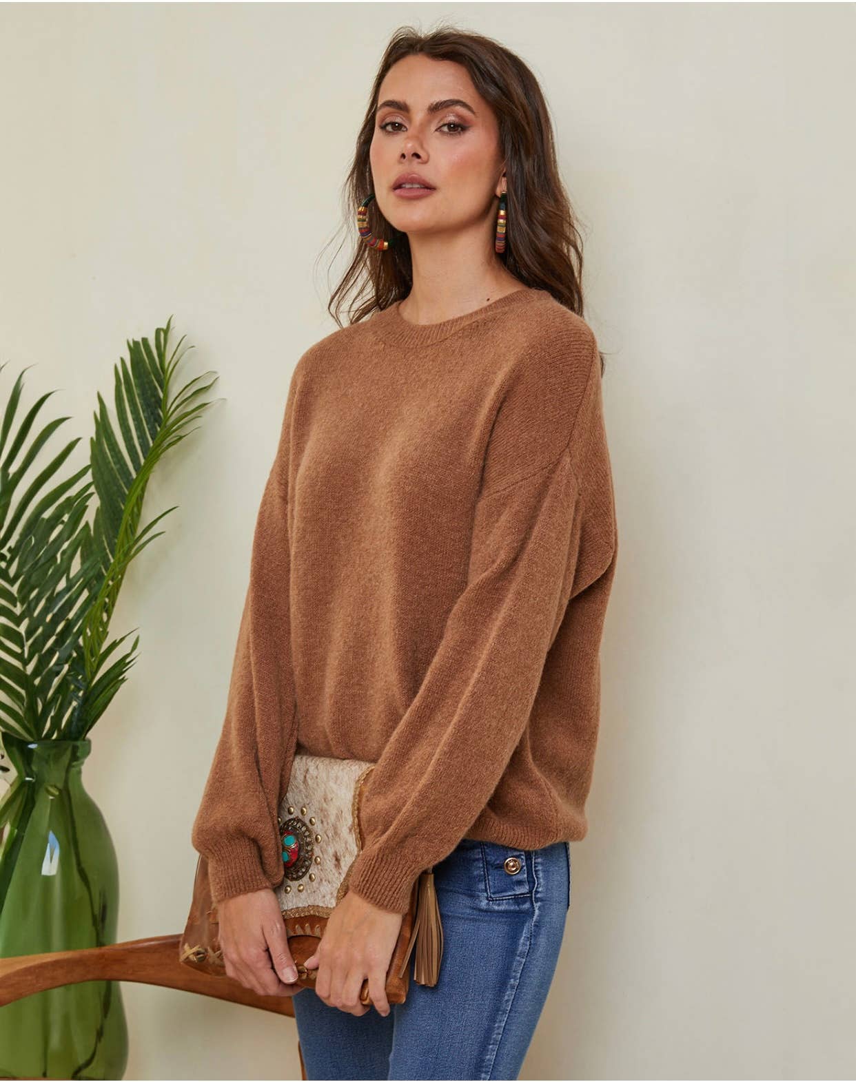 PULLOVER AUS ALPAKA REF 8004: MARINEBLAU