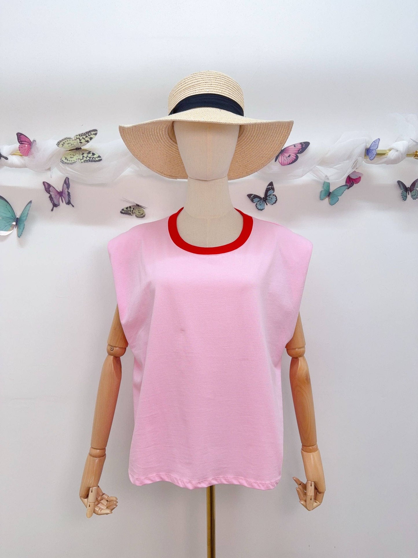 T-Shirt Herz Rückenausschnitt: Pink