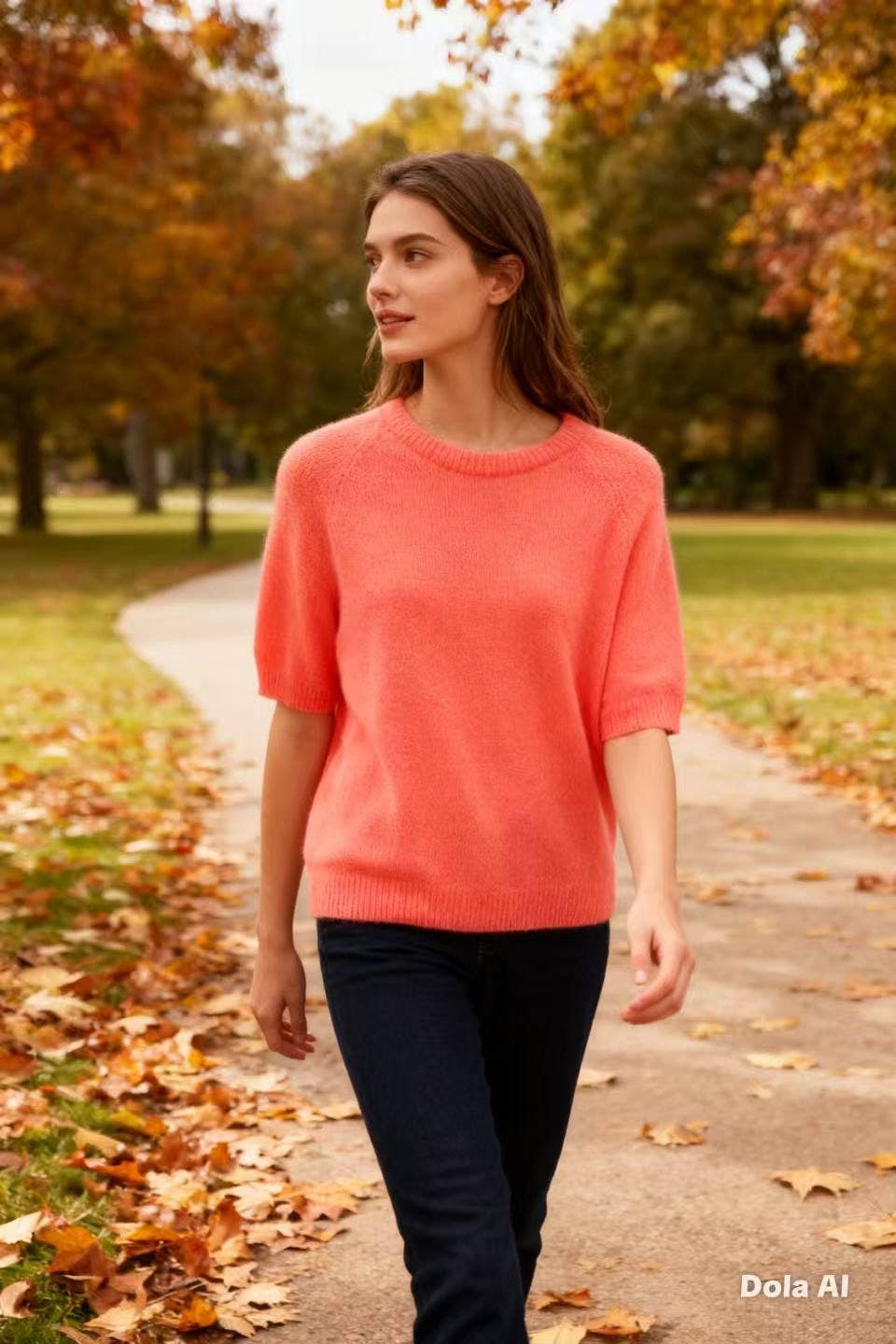 Alpaka-Pullover mit 3/4-Ärmeln, Ref 1012: Schwarz