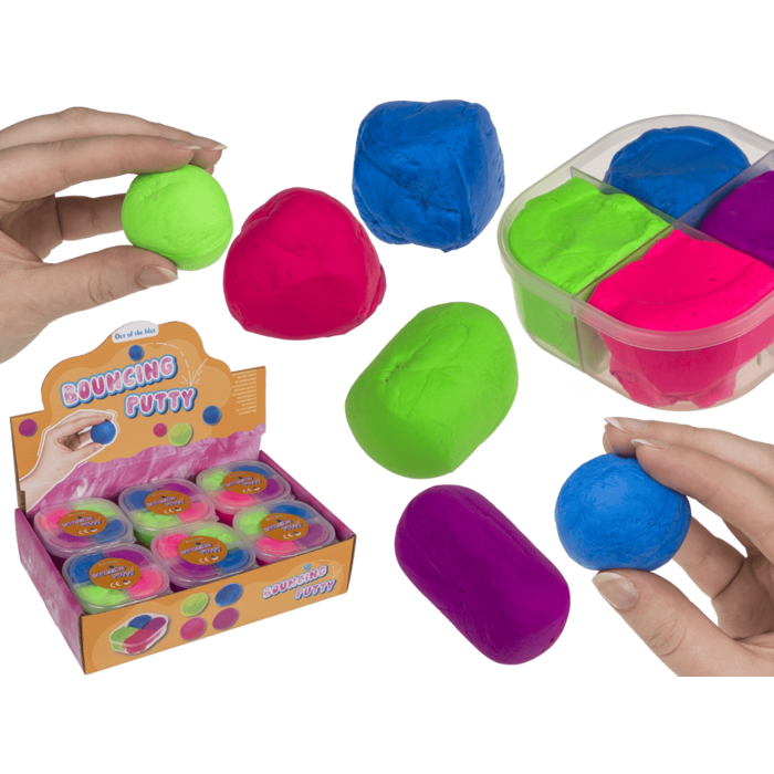 Springknete, ca. 28 g, 4 Farben sortiert