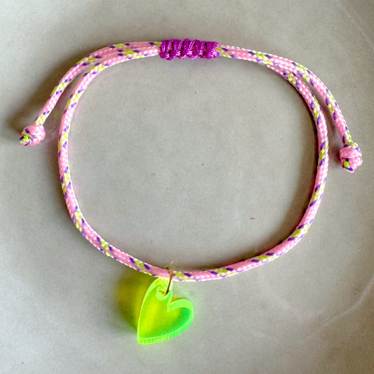 Armband Lume Charms | Herz Neon Gelb