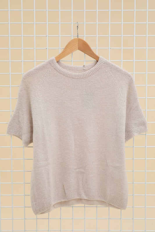 PULLOVER AUS ALPAKA REF 1012: Beige